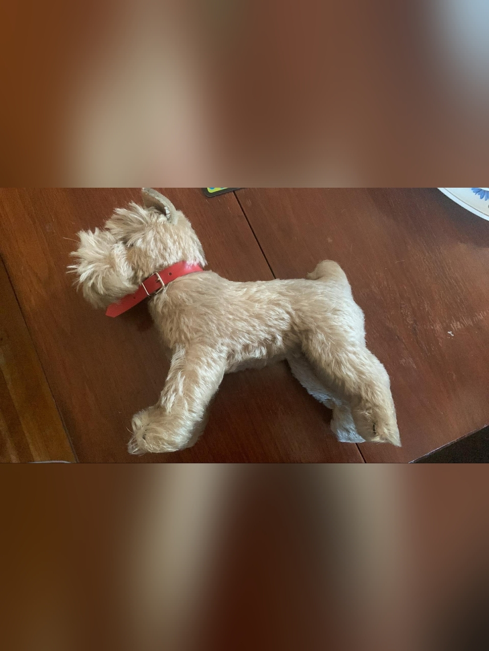 Vintage Steiff Stuffed Dog. STEIFF SCHNAUZER TERRIER DOG ~ GLASS EYES